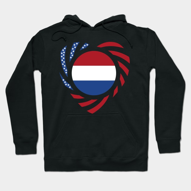 Dutch American Multinational Patriot Flag Series (Heart) Hoodie by Village Values